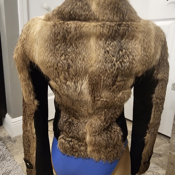 Marciano Genuine Suede Leather & Rabbit Fur Womens Jacker Size M - Picture 5 of 10
